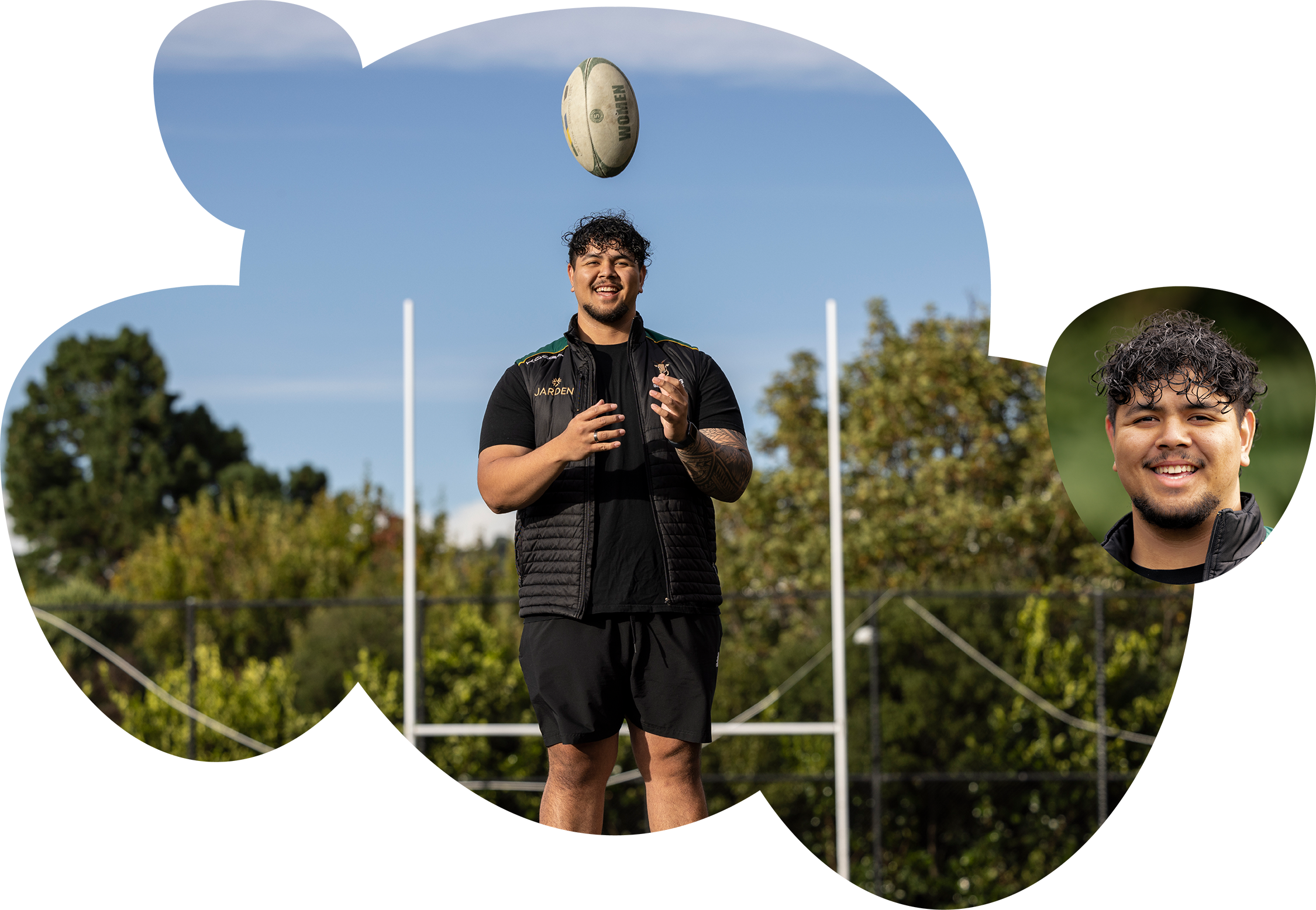 RealMe photo of young man playing rugby in Wellington, New Zealand