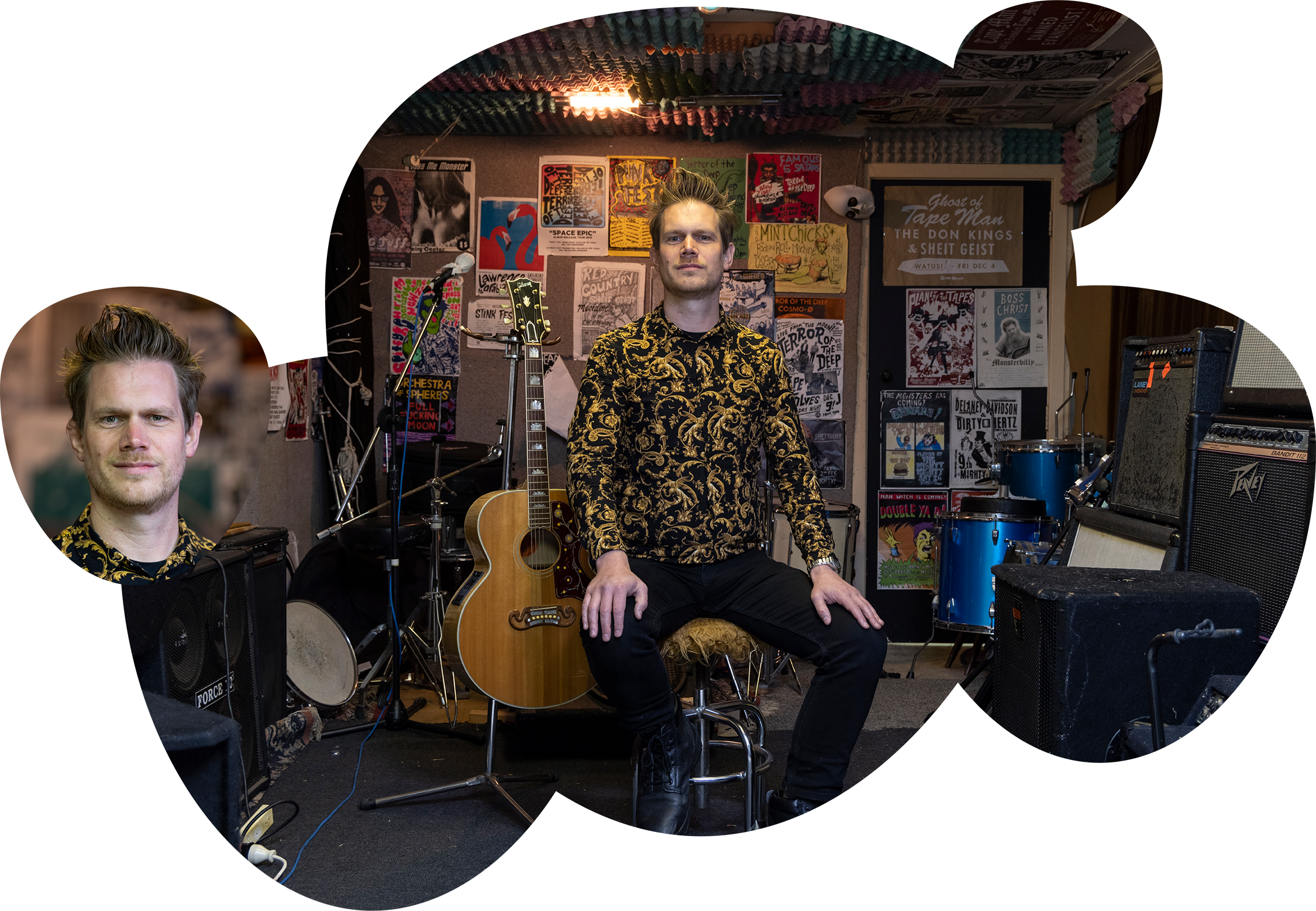 RealMe photo of man in his music studio